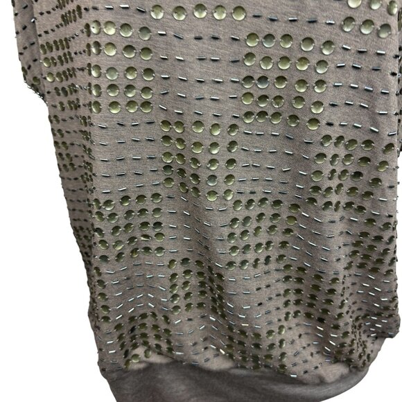 Aryn K. blouse, size Medium. beaded, geometric, casual, NWT, office, vacation - Picture 3 of 14